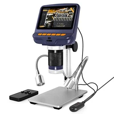 Immagine di Andonstar AD106S microscopio digitale USB, con schermo da 10,9 cm per saldare/PCB/orologio/telefono, strumenti di riparazione, supporto e telecomando IR