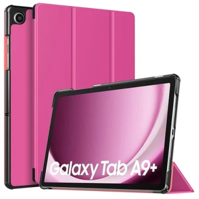Immagine di TiMOVO Custodia Compatibile con Samsung Galaxy Tab A9+/A9 Plus 11&quot; 2023 SM X210/X216/X218, Sottile e Leggero, Cover Protettiva a Guscio Posteriore Rigido per A9+, Rosso Begonia