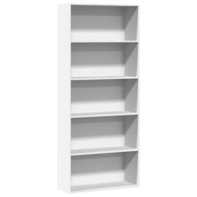 Immagine di vidaXL Libreria Bianca 80x30x189 cm in Legno Multistrato, Mobile Contenitore, scaffale portaoggetti, vetrina, scaffale, scaffalatura