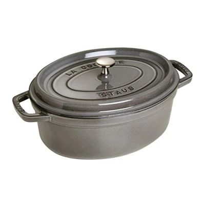 Immagine di Staub Casserole Oval Cocotte Graphite Grey ø 29 cm / 4.2 Liter
