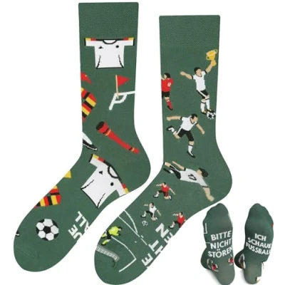 Immagine di TODO Colours Calzini divertenti con motivo Multicolori, Colorati, Pazzi per la gioia di vivere, Calcio 2024, 43 46