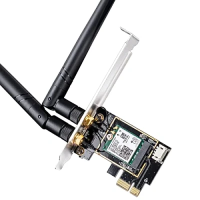 Immagine di Cudy Nuova scheda PCIe Wireless WiFi 6 AX3000 per PC, Bluetooth 5.2, AX200, 3000Mbps velocità, 5.2/5/4.2/4.0, 802.11ax/ac/a/b/g/n, Windows 11, 10, WE3000 V2