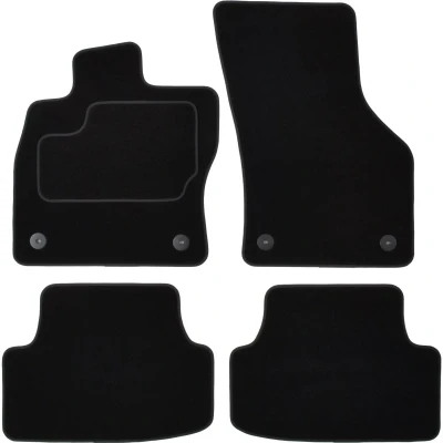 Immagine di MAMMOOTH A041 SET130 PRM 01 Set tappetino Tessile anteriore e posteriore 4 nero Su misura SEAT: Leon III Hatchback