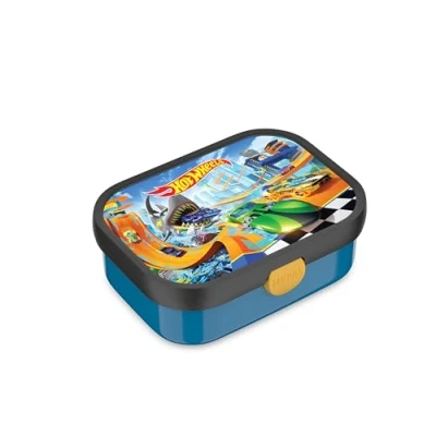 Immagine di Mepal Porta Pranzo Campus, Bento per Bambini, Con Scomparto e Forchetta, Chiusura a Clip, Senza BPA Lavabile in Lavastoviglie, 750 ml, Hot Wheels