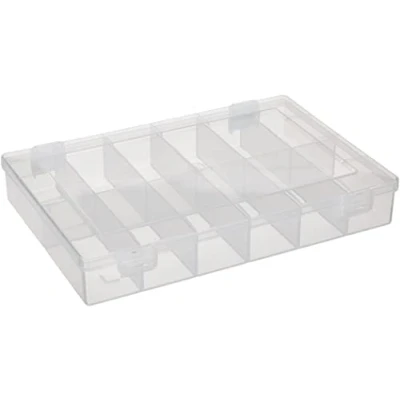 Immagine di hünersdorff Cassetta a scomparti PP CLASSIC, 12 225x335x55 mm, colore trasparente