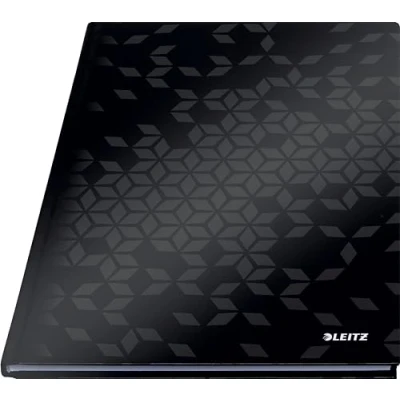 Immagine di Leitz WOW Quaderno a Righe per Appunti con Copertina Rigida, Formato A4, 160 Pagine, Carta 90 gr/mq Certificata FSC, Nero, 46251095