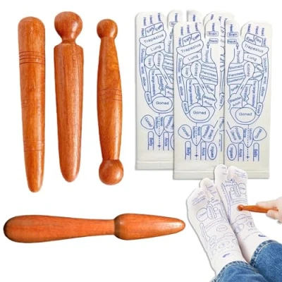 Immagine di KUBDPQOR Calzini Riflessologia Plantare, Reflexology Socks con Strumento per Massaggio Piedi, ai Piedi la Pratica della Plantare in Modo Semplice e Efficace
