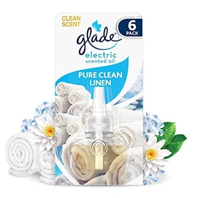 Immagine di Glade Electric Refill Clean Linen Tappo per olio profumato, 20 ml, confezione da 6