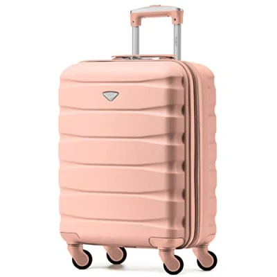 Immagine di Flight Knight Valigie Rigide in ABS Leggere a 4 Ruote Bagaglio mano approvato per oltre 60 compagnie aeree tra cui easyJet, Jet2 e dimensioni massime Ryanair (Priorita) 55x40x20cm