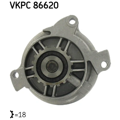 Immagine di SKF VKPC 86620 Pompa acqua 18 Lamiera d&#039;acciaio per trasmissione cinghia dentata VOLVO: V70 2, 940 I Station Wagon, II Wagon