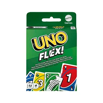 Immagine di Mattel Games UNO Flex, gioco di carte per tutta la famiglia, da 2 a 6 giocatori, serate divertenti, giocattolo bambini, 7+ anni, HMY99​
