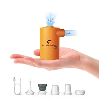 Immagine di FLEXTAILGEAR pompa ad aria portatile MAX PUMP 2020, con batteria da 3600 mAh, usb d&#039;aria ricaricabile,utilizzata per cuscini d&#039;aria, giochi piscina, anelli nuoto,materassi