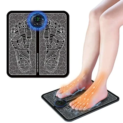 Immagine di EMS Massaggiatore Elettrico per Piedi 6 Modalità e 9 Intensità Plantare Pieghevole Portatile la Circolazione Sanguigna il Sollievo dal Dolore Muscolare