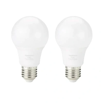 Immagine di Amazon Basics Lampadina Edison a LED E27 con attacco vite, 8 W (equivalenti 60 W) bianco freddo, Non Dimmerabile (confezione da 2 pezzi)