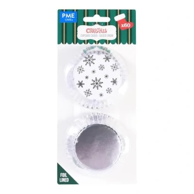 Immagine di PME Natalizi Pirottini rivestiti in Alluminio Neve Argento (60 unità)