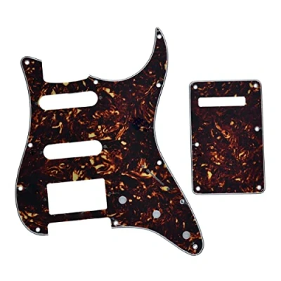 Immagine di Dopro Strat HSS Chitarra Pickguard ST Piastra Posteriore Tremolo Cover per USA/Messicano Fender Dark Tortoise