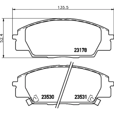 Immagine di HELLA 8DB 355 009 731 Kit pastiglie freno con segnalatore acustico usura accessori HONDA: CIVIC 8 Hatchback, 7 S2000