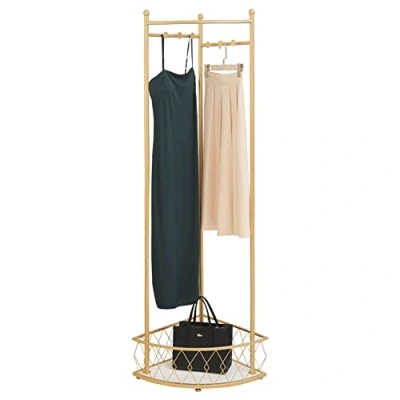 Immagine di Cre Cra Appendiabiti,Appendiabiti da Terra,Stander Appendiabiti,Appendiabiti,stand appendiabiti piccolo,appoggia abiti camera letto,stand abiti,Appendiabiti in metallo,stendino porta abiti,Oro