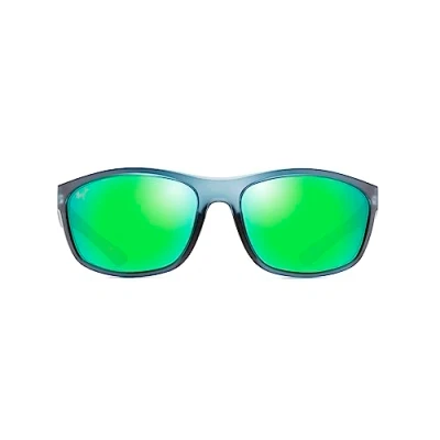 Immagine di Maui Jim Occhiali da Sole NUU LANDING GM869 03 Grigio/Verde Specchiato Unisex Polarizzati