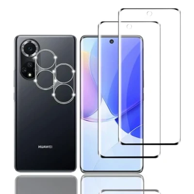 Immagine di Zicurz 2+2 Pezzi Pellicola Protettiva per Huawei Nova 9 Pellicola, [2 Vetro Temperato e 2 Fotocamera Temperato] Durezza 9H, Senza Bolle