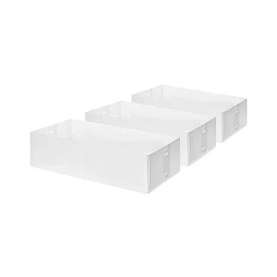 Immagine di Compactor Optimo Set 3 Organizzatore, Large, 30 x 15,5 8 cm, Plastica, Bianco Traslucido