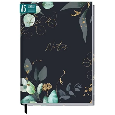Immagine di Trendstuff by Häfft Taccuino formato A5, a righe, 124 pagine, 62 fogli, ideale come diario, bullet journal, ideale, libro di scrittura, sostenibile e rispettoso dell&#039;ambiente