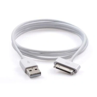 Immagine di Cavo dati USB Dock 30 Pin compatibile con iOS Phone 3G/3GS/4/4S Pad 1/2/3 Pod Suffle Bianco