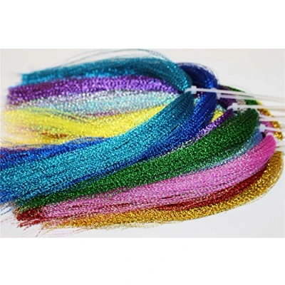 Immagine di Confezione da 17 colori Flashabou olografico Tinsel Fly Fishing Tying cristallo flash string Materials