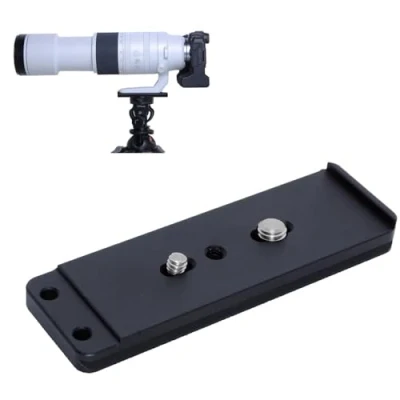 Immagine di iShoot Arca Swiss Fit Piastra a sgancio rapido per fotocamera compatibile con Canon RF 200 800 mm F6.3 9 IS USM Staffa di supporto treppiede ad anello, utilizzata morsetto