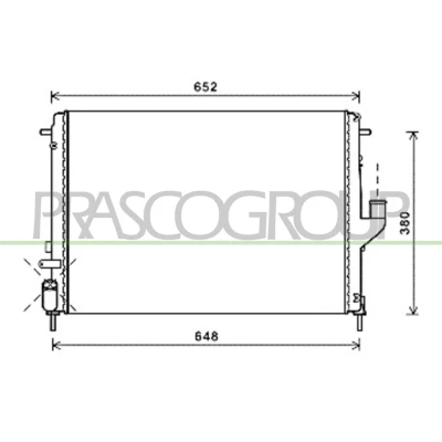 Immagine di PRASCO DA220R006 Radiatore motore Alluminio 590 414 22 Alette di raffreddamento montate meccanicamente DACIA: Sandero I, Logan I MCV, Duster SUV