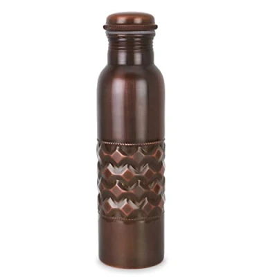 Immagine di Zap Impex Travellers Bottiglia d&#039;acqua anticata, in puro rame, vantaggi ayurvedici, 900 ml