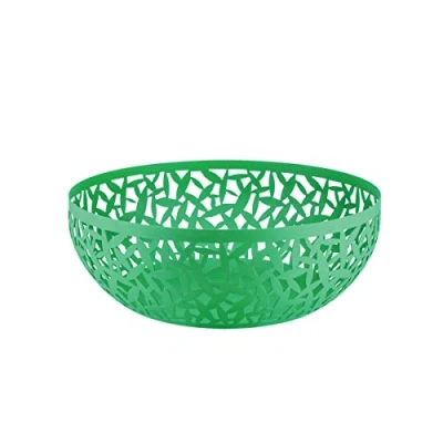 Immagine di Alessi Cactus MSA04/29GR Fruttiera di Design Traforata in Acciaio Colorato con Resina Epossidica, Verde, 29 cl