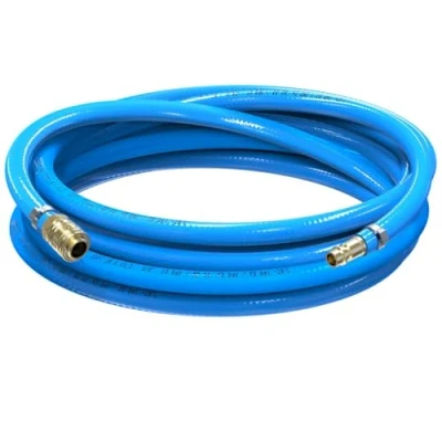 Immagine di Auprotec Set di tubi per aria compressa, 10 mm, diametro interno, 1 m, tubo in PVC, con attacco rapido ottone compressore ad altamente flessibile