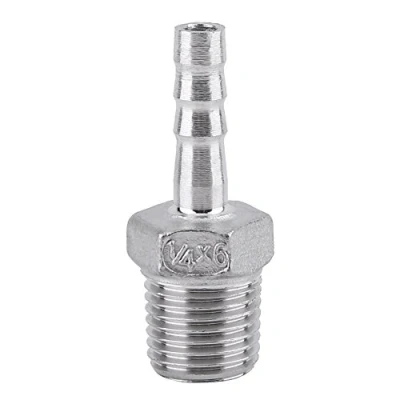 Immagine di SS304 Raccordo Tubo Filettato Maschio Connettore Bobina Flessibile in Acciaio Inossidabile BSP(1/4 * 6mm)