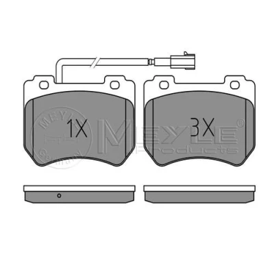 Immagine di MEYLE 025 248 5215/W Kit pastiglie freno ORIGINAL Quality Assale anteriore con sensore usura integrato lamierino anticigolío