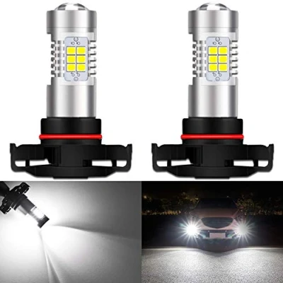 Immagine di KATUR 5202 5201 LED Fendinebbia Lampadine Max 80W 2000 Lumen 6500K Xenon Bianco con proiettore per Guida luci di Marcia Diurna DRL o fendinebbia, 12V 24V (Confezione da 2)
