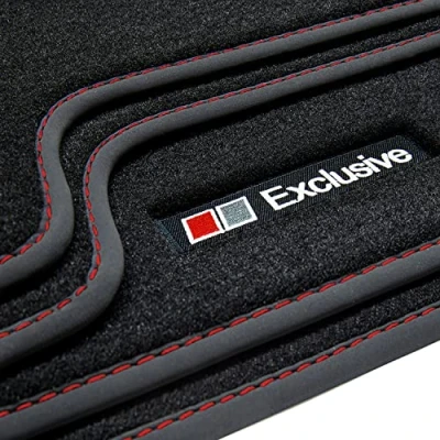 Immagine di tuning art A93 Exclusive Line Tappetini per Mini Countryman 3 U25 2024 , Cucitura:Rosso
