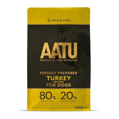 Immagine di AATU 80/20 Cibo secco per cani Turchia 10kg Ricetta senza cereali ad alto contenuto proteico ingredienti artificiali