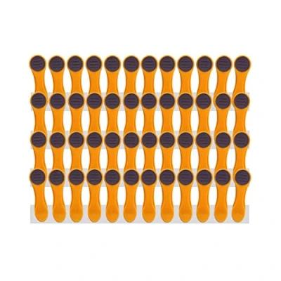 Immagine di 48 Mollette per bucato con molle in acciaio inox Soft Grip Touch Touch, Giallo, Grigio