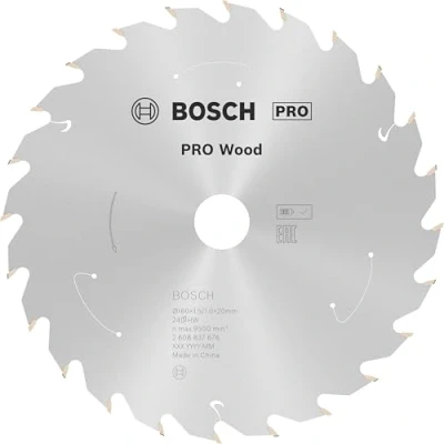 Immagine di Bosch Accessories 2608837676 Lama circolare in metallo duro 160 x 20 mm Numero di denti: 24 1 pz.