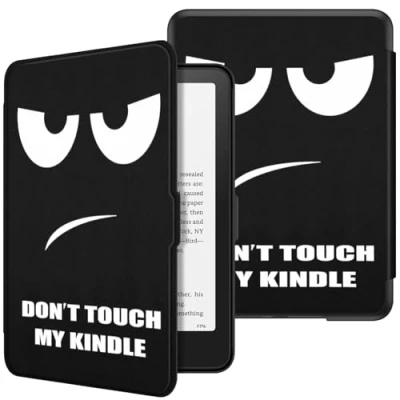 Immagine di FINTIE Custodia per 7&quot; Kindle Paperwhite 2024 (12ª Generazione) e Colorsoft Signature Edition (1ª Generazione), Sottile Leggero Protettiva Cover con Auto Sveglia/Sonno, Don&#039;t Touch