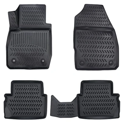 Immagine di Elmasline Set di tappetini in gomma dal design 3D per auto, bordo extra alto da cm 5