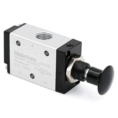 Immagine di Heschen Valvola pneumatica a mano 3R210 08 3 vie 2 posizione PT1/4 normalmente chiusa