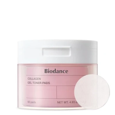 Immagine di cuscinetti tonici in gel con collagene Biodance Perfezionano i pori e migliorano l&#039;elasticità, coreani per pelli sensibili 4,93 fl.oz. (140 g), 60