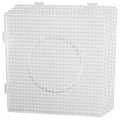 Immagine di Smowo® 4 Base quadrate per perline da stirare trasparenti 14,5 x cm collegabile con altri pannelli