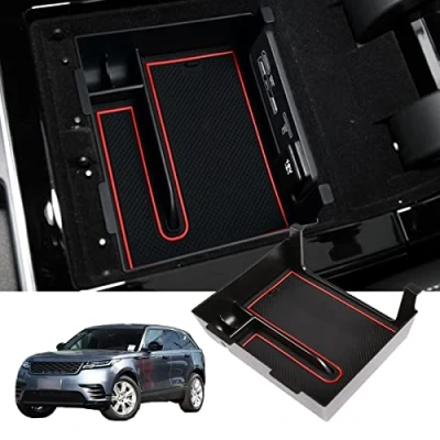Immagine di DIYUCAR Console Centrale Auto Vassoio Bracciolo Scatola Di Immagazzinaggio Per Land Rover Range Velar 2017 2018 2019 2020 Accessori