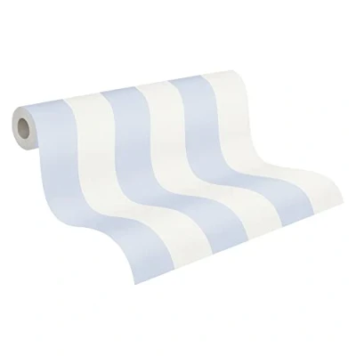 Immagine di A.S. Création Carta da parati in tessuto non a righe blu e bianco per diverse stanze parete 10,05 m x 0,53