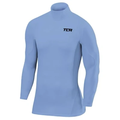 Immagine di TCA SuperThermal Maglia Termica Collo Alto per Uomo a Compressione con Maniche Lunghe Azzurro, M