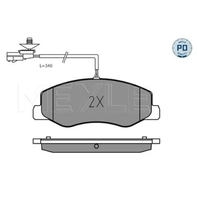 Immagine di MEYLE 025 251 7218/PD Kit pastiglie freno PD Quality Assale posteriore con contatto segnalazione usura lamierino anticigolío