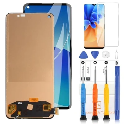 Immagine di LADYSON Schermo per Oppo Reno 6 4G CPH2235 / Reno6 5G CPH2251 Sostituzione dello LCD Display Touch Screen Digitizer Assembly Vetro di Ricambio Strumenti(Nero)
